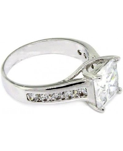 Classic Engagement Ring w/Square Radiant White CZ $16.33 Engagement Rings