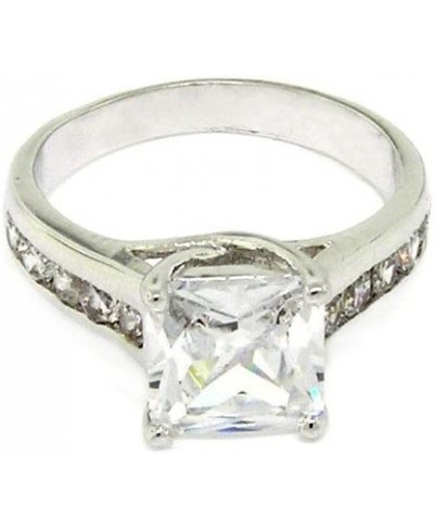 Classic Engagement Ring w/Square Radiant White CZ $16.33 Engagement Rings