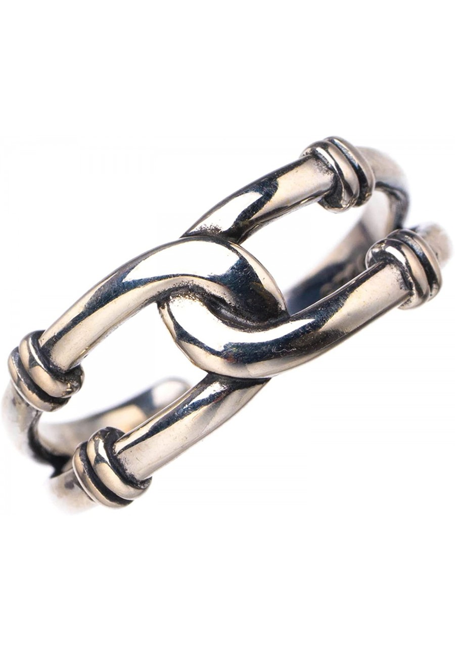 Antique Finish Weave Interweave Adjustable Handmade 925 Sterling Silver Vintage Ring 7.25 C2135 $14.83 Statement