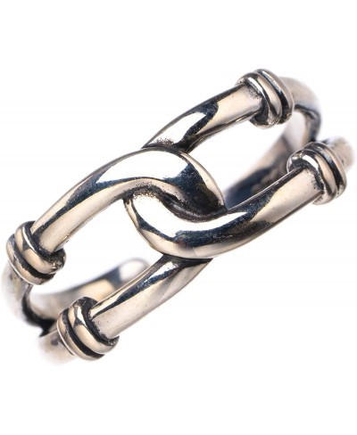 Antique Finish Weave Interweave Adjustable Handmade 925 Sterling Silver Vintage Ring 7.25 C2135 $14.83 Statement