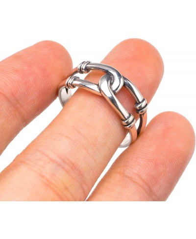 Antique Finish Weave Interweave Adjustable Handmade 925 Sterling Silver Vintage Ring 7.25 C2135 $14.83 Statement