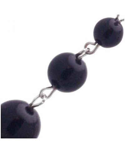 Aibreann Silver plated Black Bead Drop Clip On Earrings $21.82 Clip-Ons