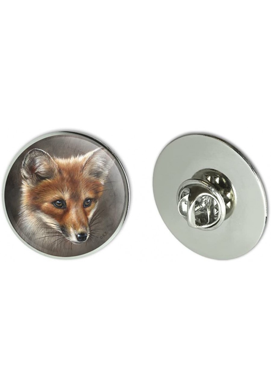 Red Fox Kit Portrait Metal 1.1" Tie Tack Hat Lapel Pin Pinback $9.40 Brooches & Pins