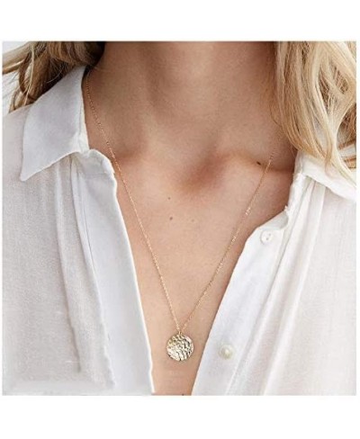 Women Disc Choker Necklace Set Delicate Coin Bracelet Full Moon Necklace Coin Necklace Simple Sequins Jewelry $9.30 Chokers