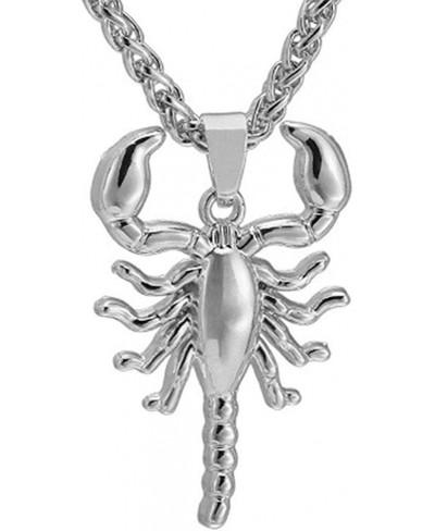 Stainless Steel Scorpion Necklace Zodiac Sign Scorpio Scorpion Constellation Necklace Pendant for Women Men Teen Gothic Jewel...