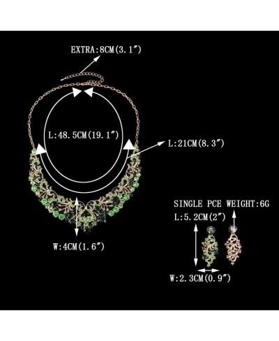 Women's Austrian Crystal Gorgeous Butterfly Floral Vine Necklace Earrings Set $20.31 Jewelry Sets