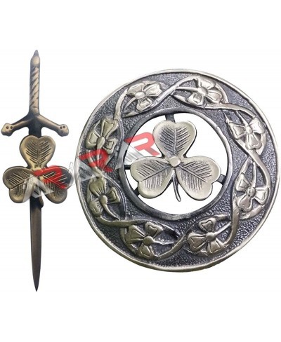 Shamrock Kilt Pin and Brooch Badge Fly Plaid Antique Finish $21.36 Brooches & Pins