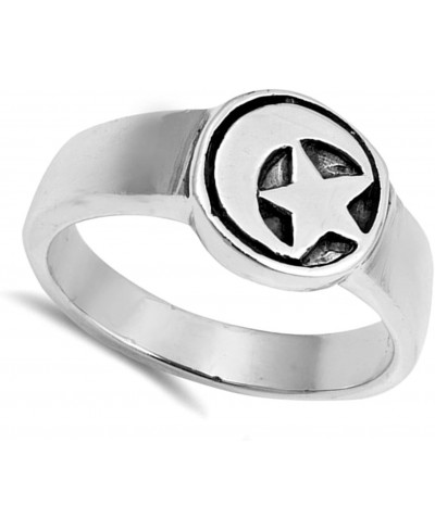 Moon Star Universe Space Celestial Ring New .925 Sterling Silver Band Sizes 6-10 $22.48 Bands