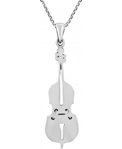 Music Charm String Violin or Cello .925 Sterling Silver Pendant Necklace $20.93 Chains