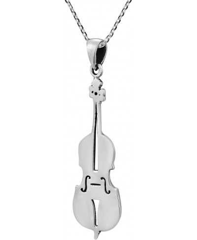 Music Charm String Violin or Cello .925 Sterling Silver Pendant Necklace $20.93 Chains