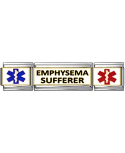 Emphysema ID Enamel Italian 9mm Link Triple Set MT115 Fits Traditional Classic $37.90 Charms & Charm Bracelets