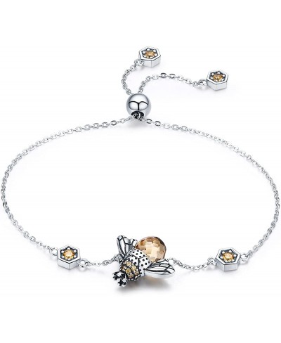 Sterling Silver Queen Honey Bee Little Bumblebee Pendant Necklace Honeybee Bracelet $32.64 Link