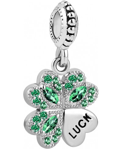 Good Luck Four Leaf Clover Charm Dangle Bead for European Bracelet $10.37 Charms & Charm Bracelets