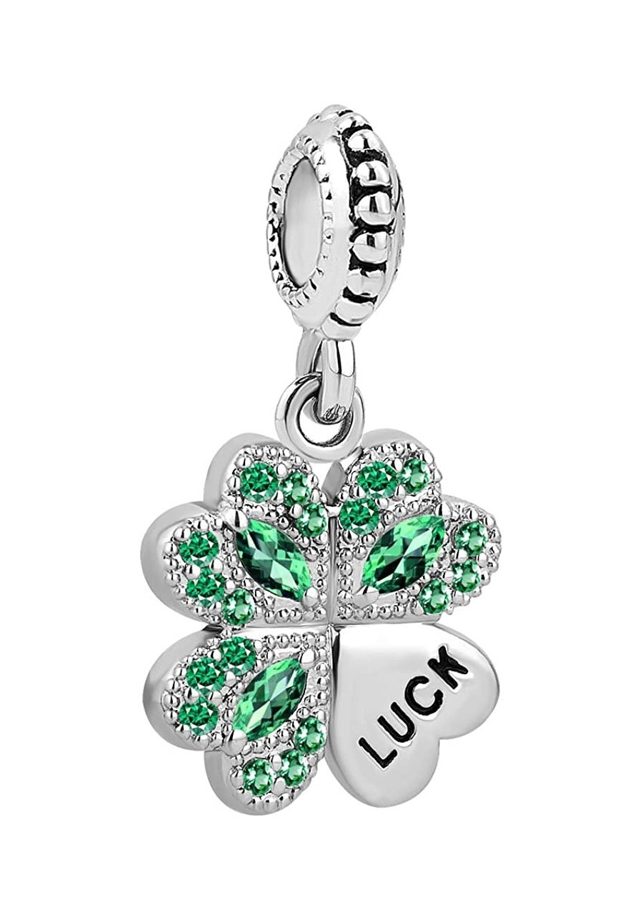 Good Luck Four Leaf Clover Charm Dangle Bead for European Bracelet $10.37 Charms & Charm Bracelets