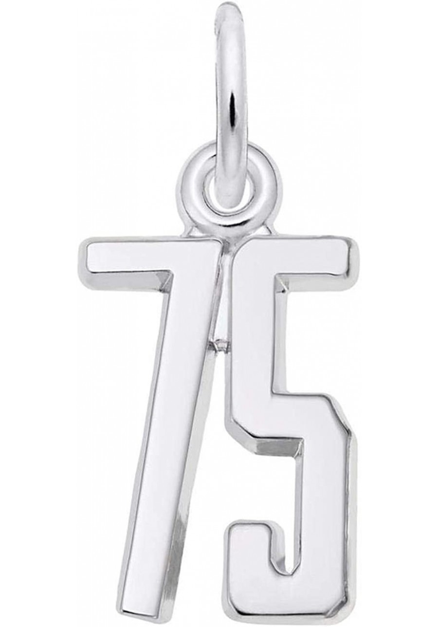 Sterling Silver That's My Number 75 Charm $33.65 Charms & Charm Bracelets