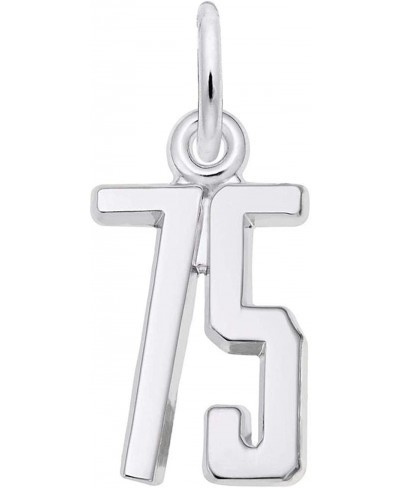 Sterling Silver That's My Number 75 Charm $33.65 Charms & Charm Bracelets