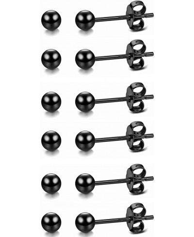 Pack of 6 Pairs 14K Gold Filled Polished Ball Stud Earrings Set 20G Tiny Cartilage Piercing Earrring Safe for Sensitive Ear $...