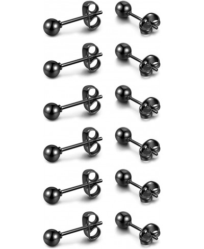 Pack of 6 Pairs 14K Gold Filled Polished Ball Stud Earrings Set 20G Tiny Cartilage Piercing Earrring Safe for Sensitive Ear $...