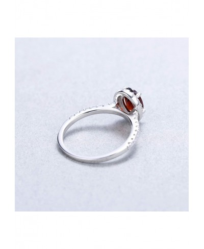 925 Sterling Silver Oval Gemstone Halo Engagement Ring For Women Size 5 to 10 $24.92 Engagement Rings