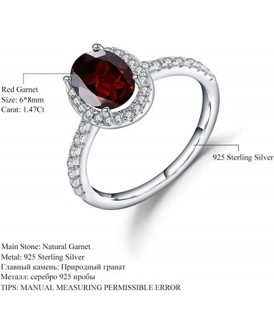 925 Sterling Silver Oval Gemstone Halo Engagement Ring For Women Size 5 to 10 $24.92 Engagement Rings