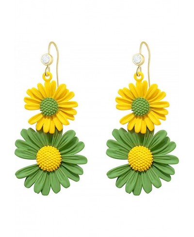 Daisy Flower Hook Earrings for Women Girls Cute Fashion Sunflowers Drop Dangle Ear Stud Earrings Gift Jewelry $11.52 Drop & D...