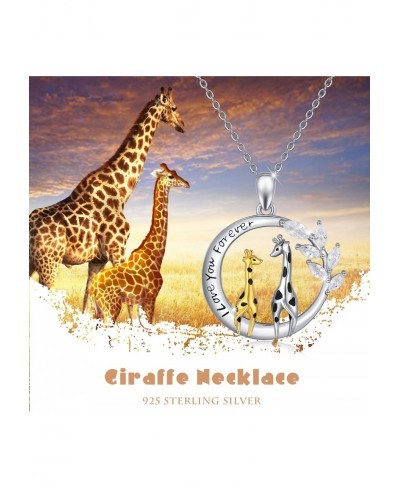 Giraffe Necklace 925 Sterling Silver Giraffe Gifts I Love You Forever Giraffe Pendant Necklaces Hypoallergenic Dainty Jewelry...