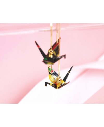 Original Handmade Origami Paper Crane Sterling Silver Drop Earrings $28.68 Drop & Dangle