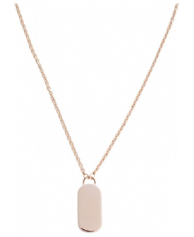 Dainty Julia Dog Tag Necklace in Gold Rose Gold or Silver Minimalist Delicate Jewelry $38.03 Pendant Necklaces