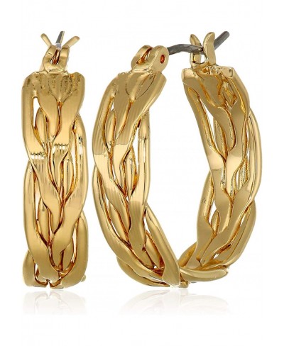 Women's Gold Small Think Hoop Earrings $12.33 Hoop