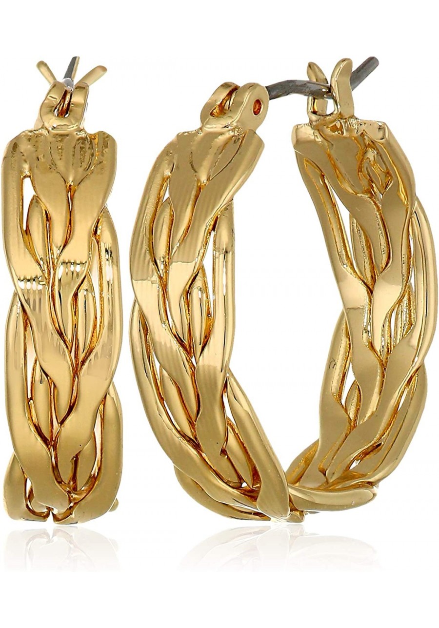 Women's Gold Small Think Hoop Earrings $12.33 Hoop