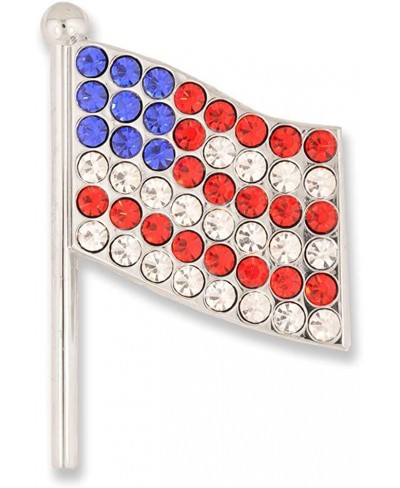 Rhinestone American Flag Pin Patriotic Brooch Jewelry $13.89 Brooches & Pins