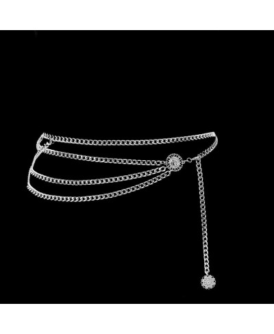 S Size Multilayer Alloy Waist Chain Body Chain for Women Waist Belt Pendant Belly Chain Adjustable Body Harness for Jeans Dre...