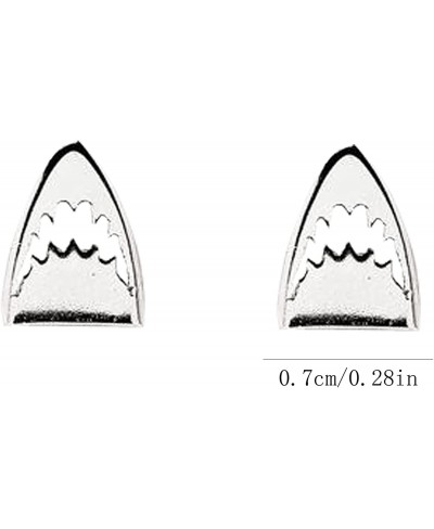 Shark Jaw Earrings Shark Week Creative Shark Teeth Stud Earrings Jewelry Gift BD459 $10.16 Stud