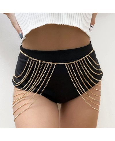 Rhinestone Body Chains Layered Crystal Waist Chain Beach Bikini Jewelry for Women $20.79 Body Chains