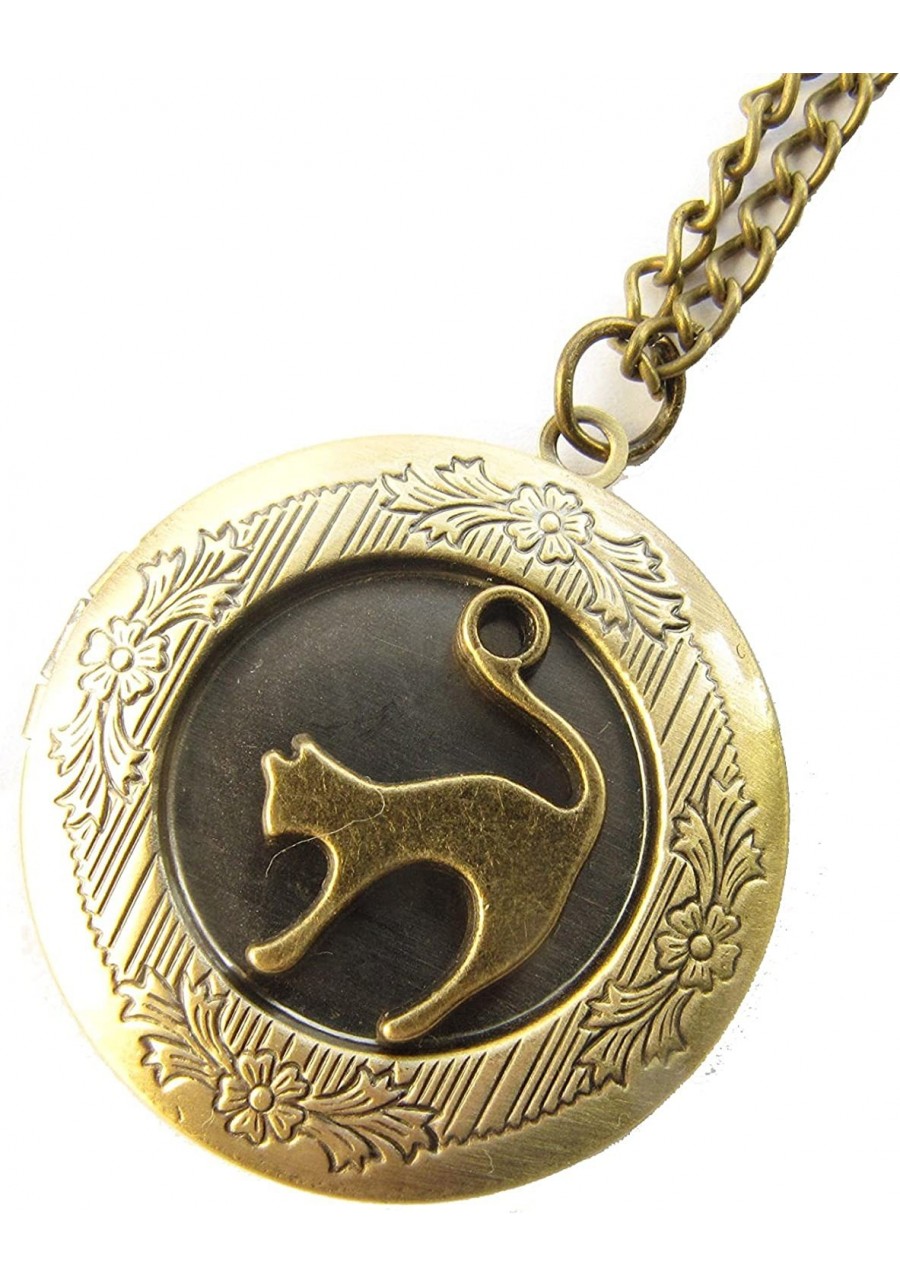 Cat Locket Pet Locket cat Locket Necklace Cat Jewelry Bronze Cat Locket Cat Necklace Animal Jewelry $8.84 Lockets