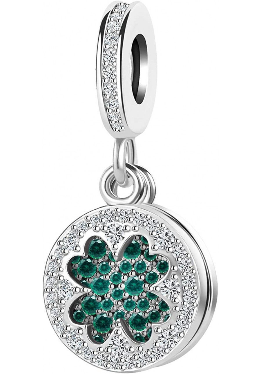 Lucky Four Leaf Clover Charms Compatible With Pandora Charms Bracelets $10.86 Charms & Charm Bracelets