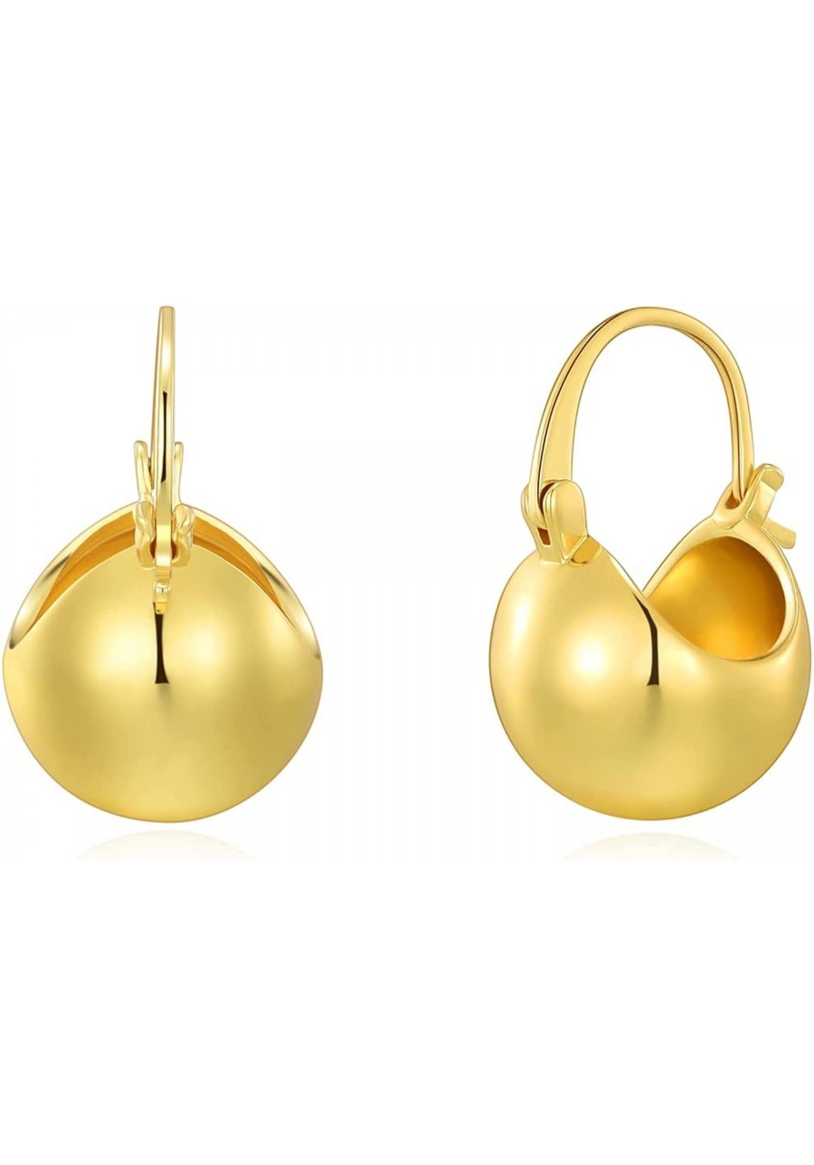 14k Gold Plated Ball Earrings for Women Ball Hoop Earrings Drop Earrings for Women Gift $13.37 Hoop