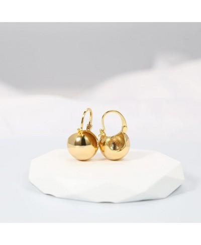 14k Gold Plated Ball Earrings for Women Ball Hoop Earrings Drop Earrings for Women Gift $13.37 Hoop