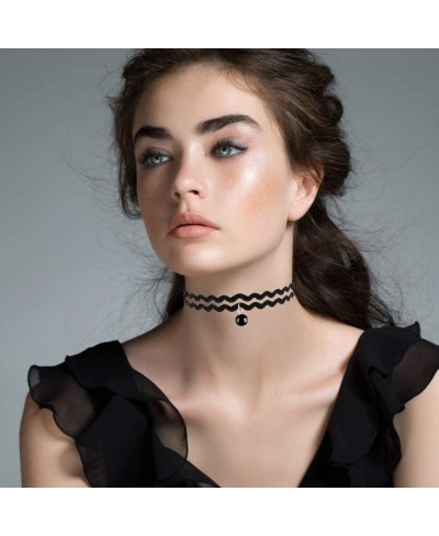 9 Pcs Choker Set Black Chokers Necklaces for Women Black Velvet Choker Necklaces for Teen Girls Henna Tattoo Ribbon Chokers f...