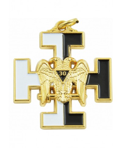 30th Degree Masonic Pendant - [White & Black][1 1/2'' Tall] $21.32 Pendants & Coins