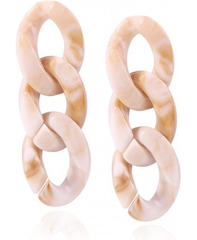 Acrylic Earrings 2 Inches Long Link Chain Statement Earrings for Women $13.72 Drop & Dangle