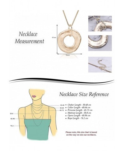 Trendsetter Egyptian Gold Matte Finish Geometric Shape Pendant for Women Stylish Lariat Length Long Chain Necklace for Girls ...