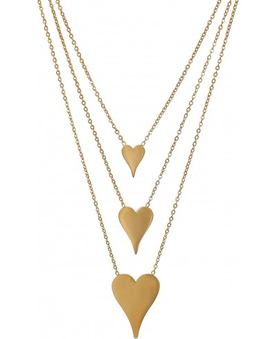 Vintage Heart Necklace Gold Plated Stainless Steel Heart Pendant Valentine Christmas Jewelry Gift for Women $8.02 Pendant Nec...