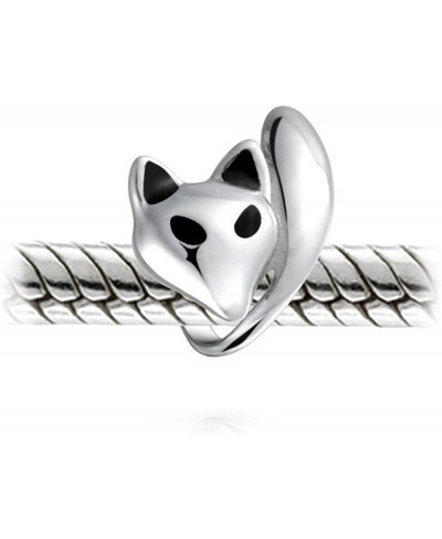 Foxy Lady Animal Fox Bead Charm For Women Girlfriend Oxidized .925 Sterling Silver Fits European Bracelet $14.34 Charms & Cha...