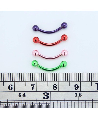 16Gx3/8(1.2x10MM) NEON Anodized Over 316L Surgical Steel with 3MM Ball Eyebrow Jewelry $7.53 Piercing Jewelry