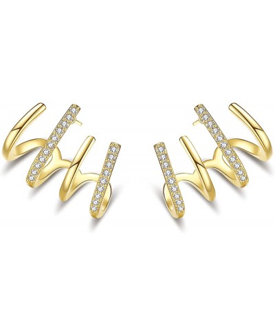 Claw Earrings for women Ear Cuff Huggie Dainty Stud Earrings for Women Teen Girls Minimalist Cuff Piercing Studs Wrap Earring...