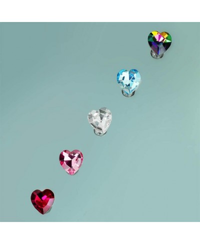 Heart Crystal Top 316L Surgical Steel Cartilage Tragus Barbell Stud $17.25 Piercing Jewelry