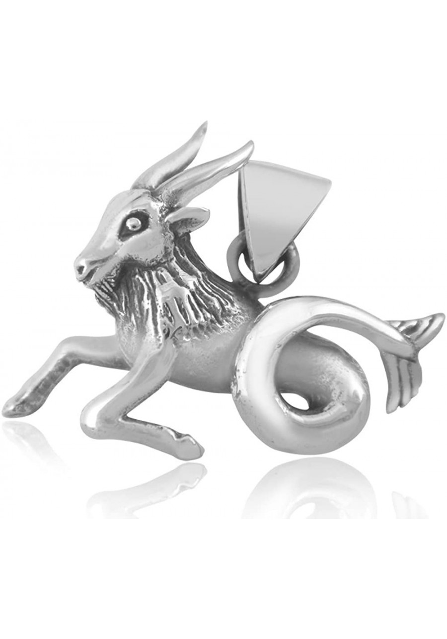 925 Sterling Silver Zodiac Horoscope Star Sign Capricorn Animal Charm Pendant $28.96 Pendants & Coins