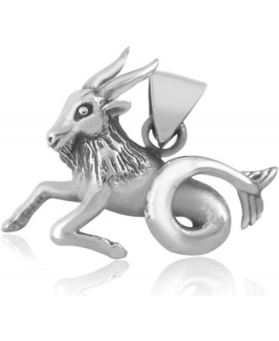 925 Sterling Silver Zodiac Horoscope Star Sign Capricorn Animal Charm Pendant $28.96 Pendants & Coins