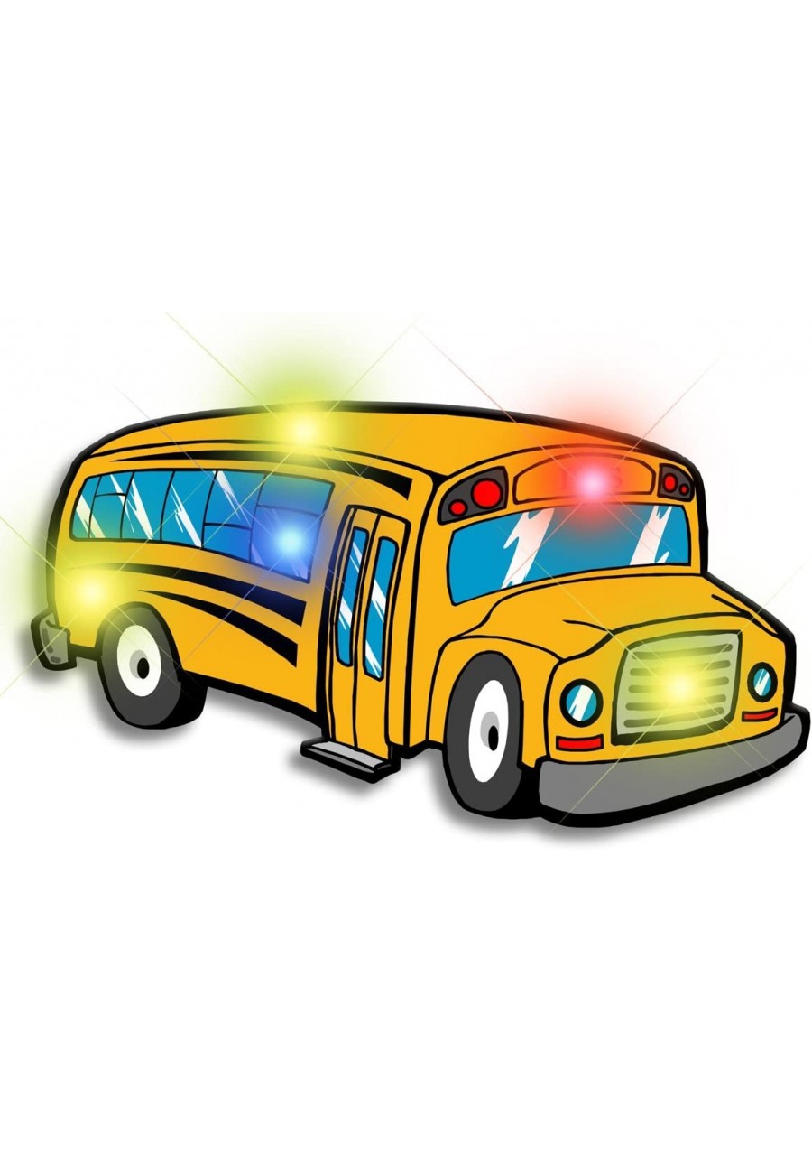 Light Up School Bus Flashing Blinking LED Body Light Lapel Pins (5-Pack) $16.55 Brooches & Pins